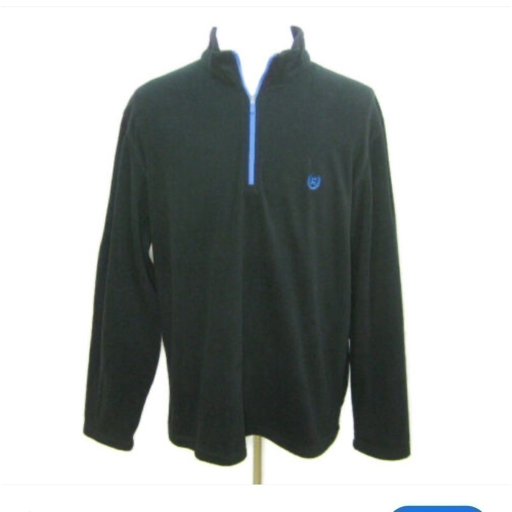 CHAPS SPORT Men’s Black 1/4 Zip Pullover, NWT!